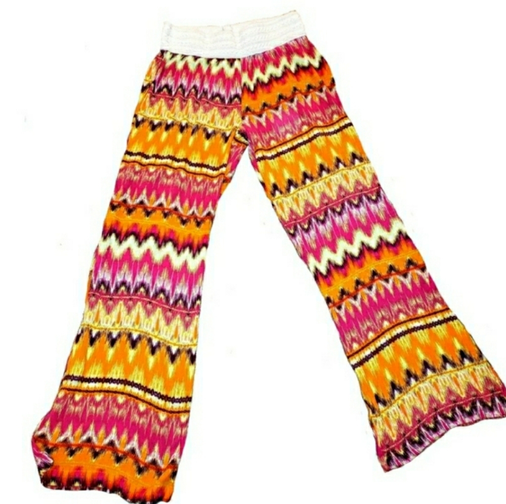 Riley + James Flowy Colorful Summer Vibrant Pants